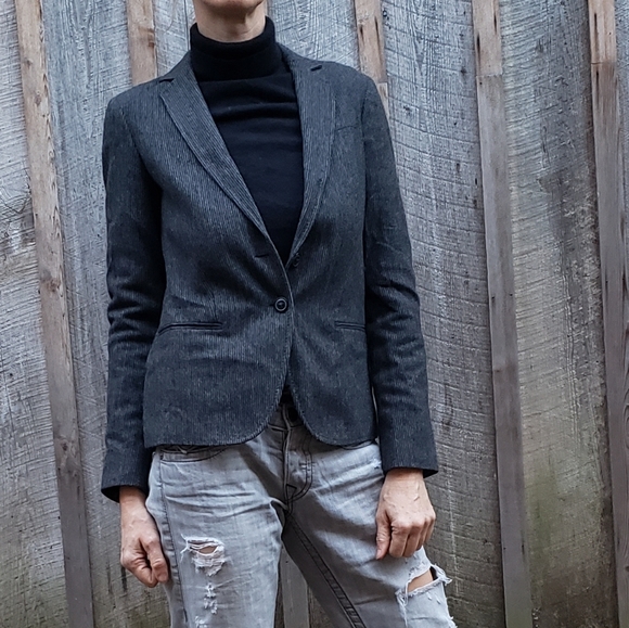 Massimo Dutti Charcoal Gray Wool Blazer - Picture 2 of 13